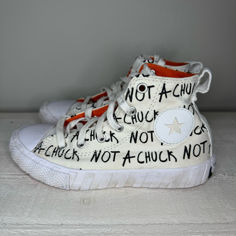 CONVERSE Chuck Taylor Sneakers 70 Hi UNT1TL3D Egret/White/Mandarin Youth Size 1 - Picture 4 of 10
